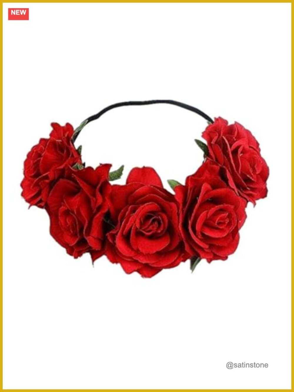 Floral Rose Flower Crown Headpiece Hair Wreath Headband